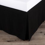 Amity home ranier 21 drop 3 panel bed skirt in asphalt   pleated design