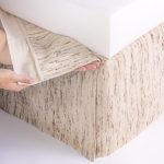 Amity home clyde bedskirt in natural   textured slub weave