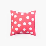 Amity home dottie pillow in hot pink   textured polka dots