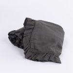 Amity home basillo duvet cover in charcoal grey   ruffled linen texture