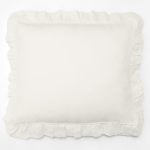 Amity home basillo linen sham in ivory dutch euro   ruffled edge