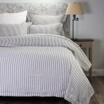 Amity home cape cod duvet cover in grey   seersucker stripe texture