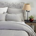 Amity home cape cod duvet cover in grey striped   seersucker texture