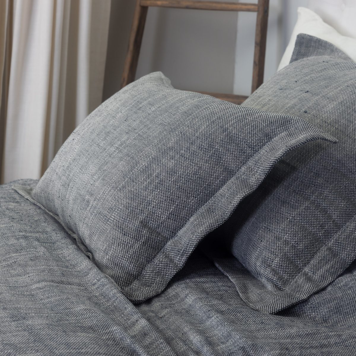 Amity home jerome duvet cover in indigo   textured woven fabric