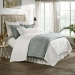 Amity home jerome duvet cover in teal set   puckered quilted texture