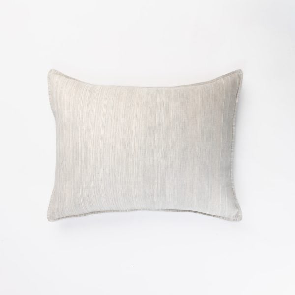 Amity home luce sham standard in natural   subtle striped texture