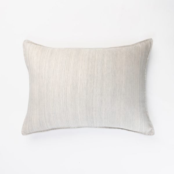 Amity home luce sham king in natural   subtle striped texture