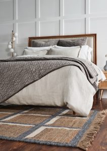 Amity home rayden  baldwin in dark taupe   crinkle quilted texture