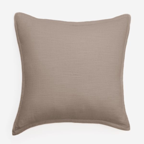 Amity home pure sham in mushroom   textured weave
