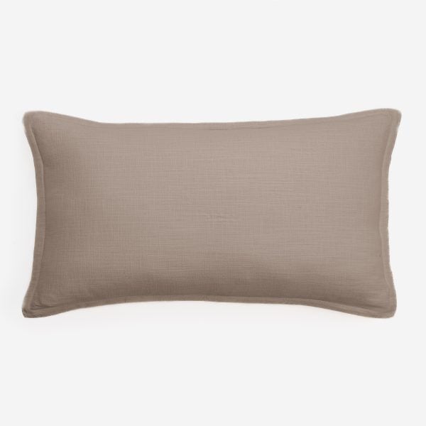 Amity home pure sham in mushroom   subtle textured weave