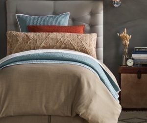 Amity home amos x long bolster in natural   diamond woven texture