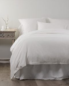 Amity home pure duvet cover in white   subtle textured weave