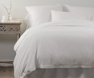 Amity home pure duvet cover in white   subtle textured weave