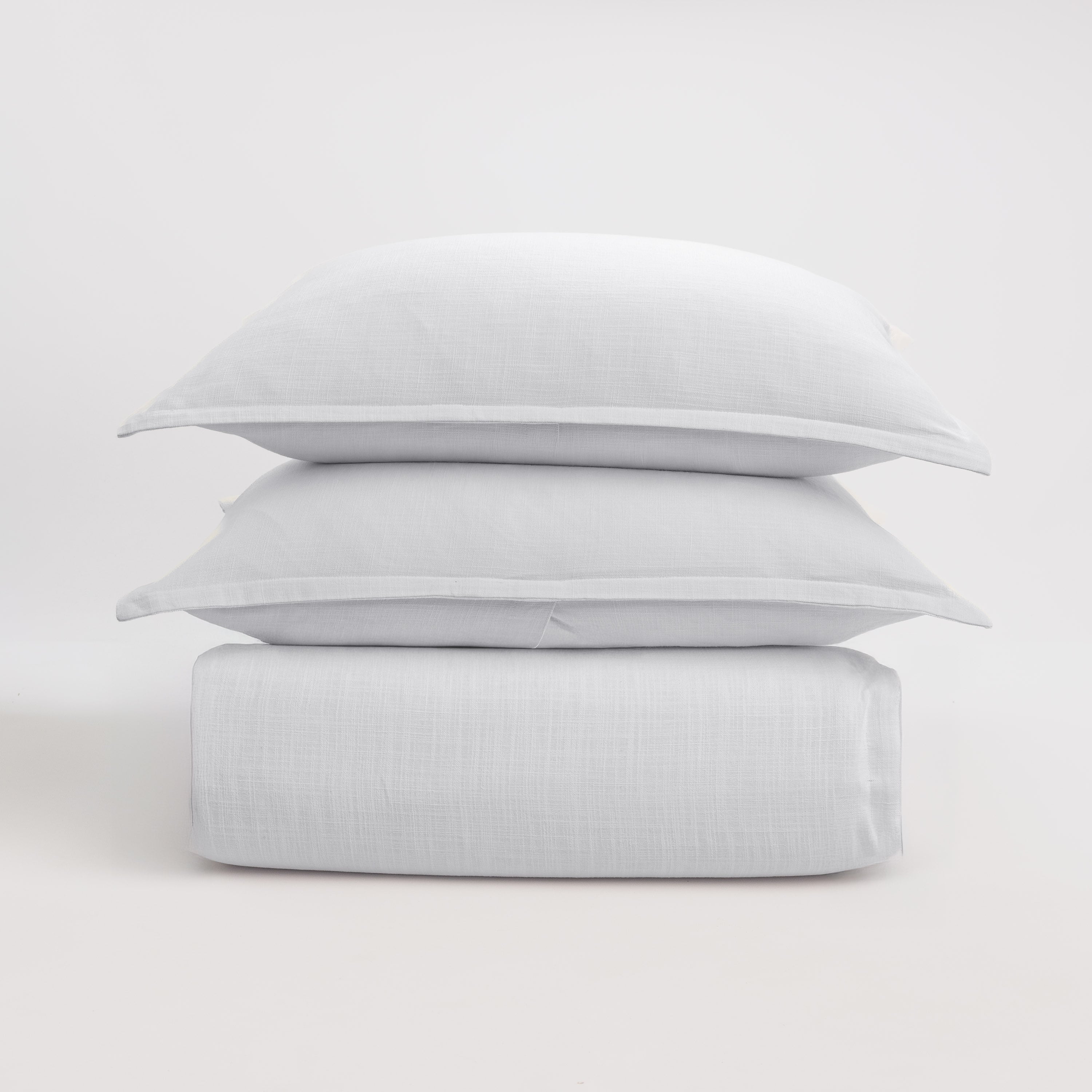 15351wmal1 | Amity Home Amity home pure duvet cover king set in white linen look texture