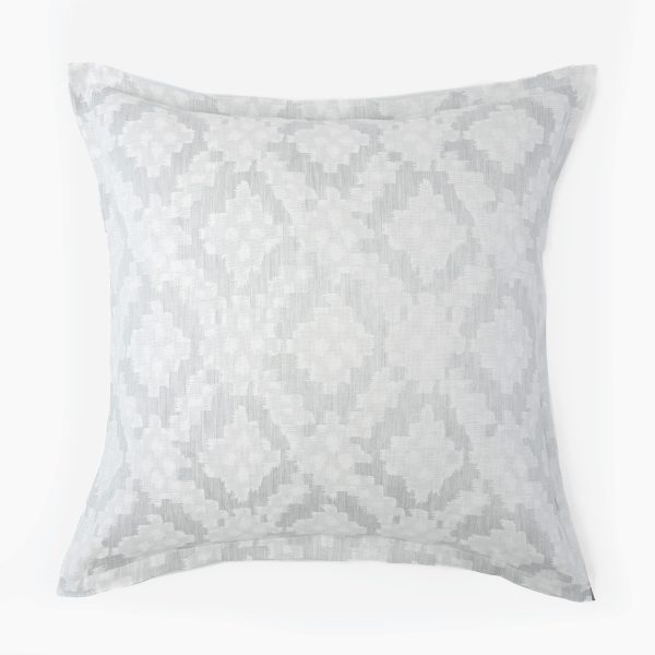 Amity home dawson french ikat sham in sea glass   woven ikat pattern