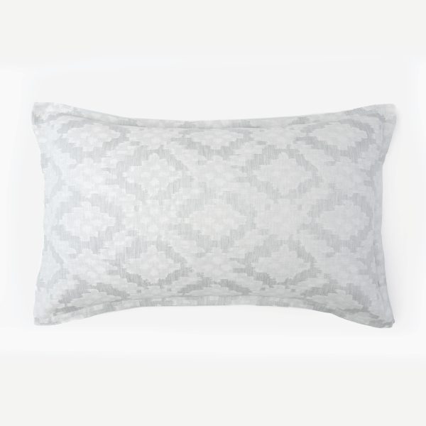 Amity home dawson french ikat sham in sea glass   woven ikat pattern