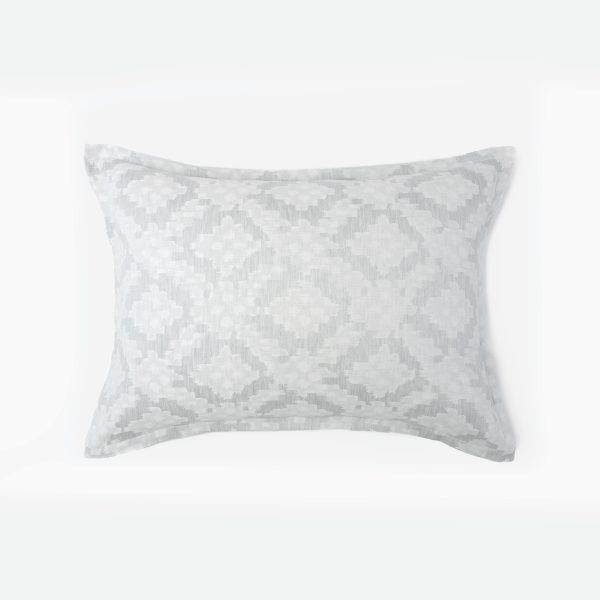 Amity home dawson french ikat sham in sea glass   subtle woven pattern