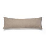 Amity home damara linen body pillow in ash grey   natural linen texture