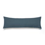 Amity home damara linen body pillow in steel blue   linen texture