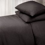Amity home damara duvet cover in charcoal grey   natural linen texture