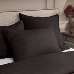 Amity home damara duvet cover in charcoal grey   linen like texture