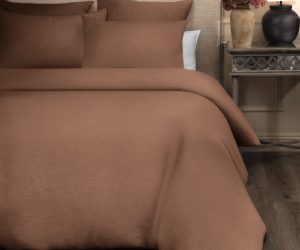Amity home damara duvet cover in camel   textured weave