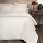 Amity home damara linen duvet cover in ivory   soft linen texture