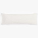 Amity home damara linen body pillow in ivory   subtle linen texture