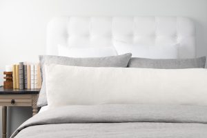 Amity home damara linen body pillow in ivory   natural linen weave