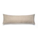 Amity home damara linen body pillow in natural   linen texture
