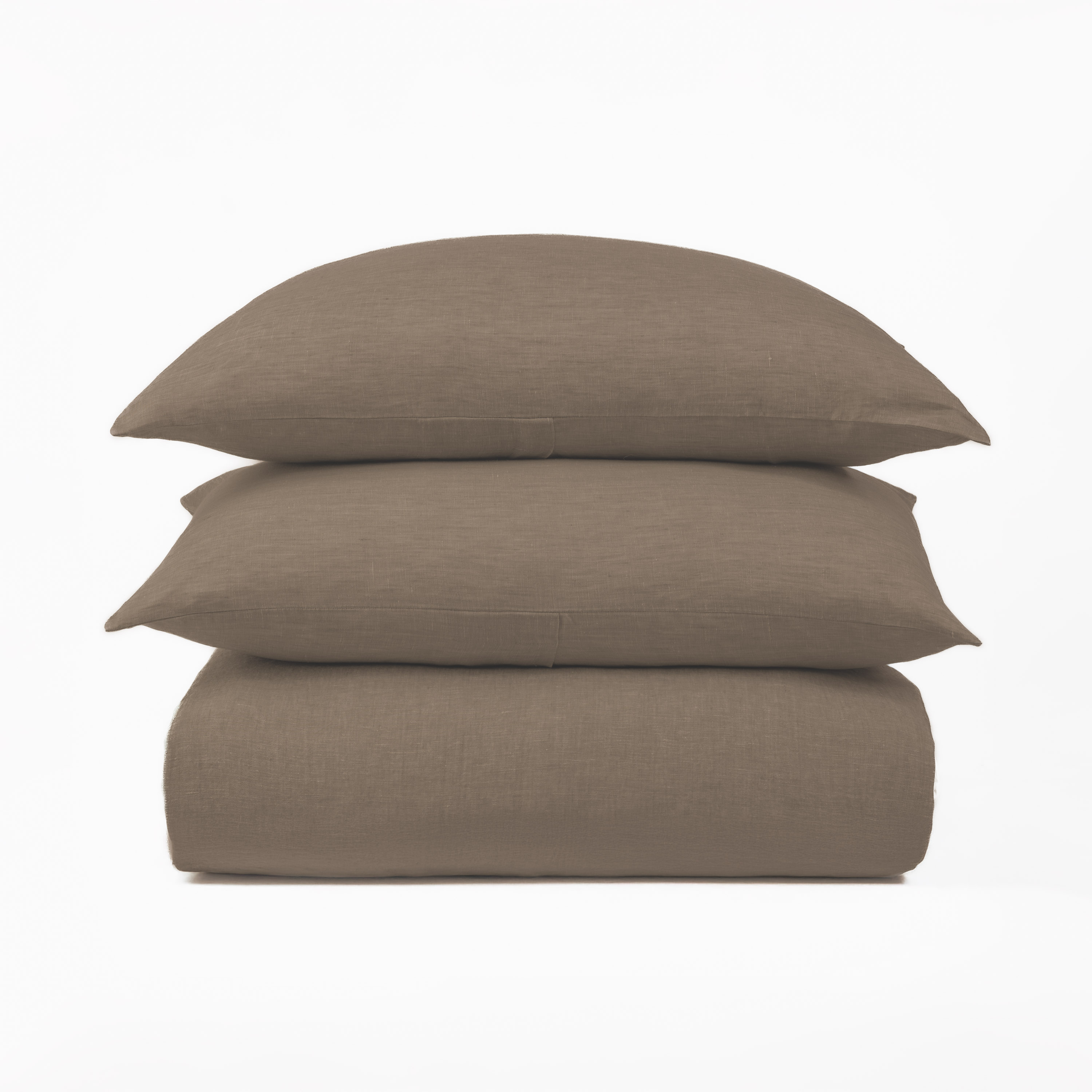 15355wbmal27 | Amity Home Amity home damara linen duvet cover in walnut natural linen texture