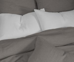 Amity home damara sham in ash grey   linen texture