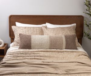 Amity home hadon quilt in oyster   ruched texture