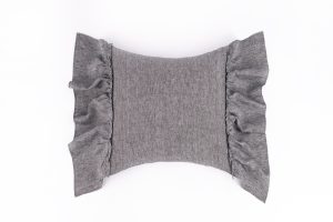 Amity home caprice sham euro in asphalt   ruffled edges