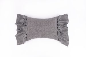 Amity home caprice sham in asphalt   ruffled edge design