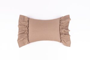 Amity home caprice sham in walnut brown   ruffled edges