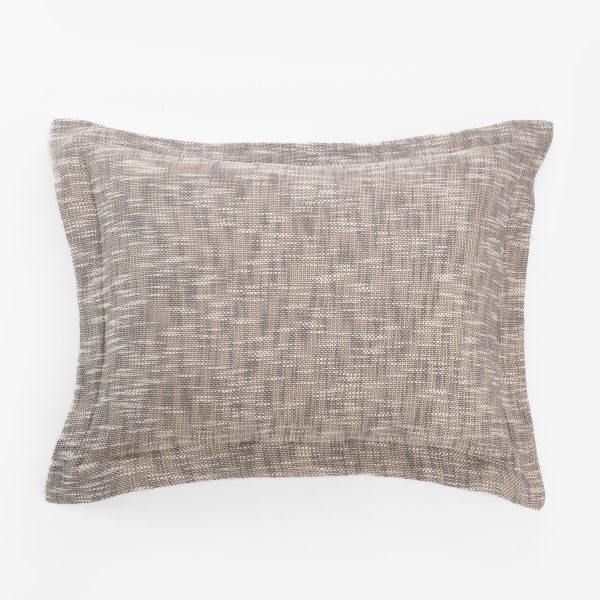 Amity home evol sham in charcoal   textured melange weave