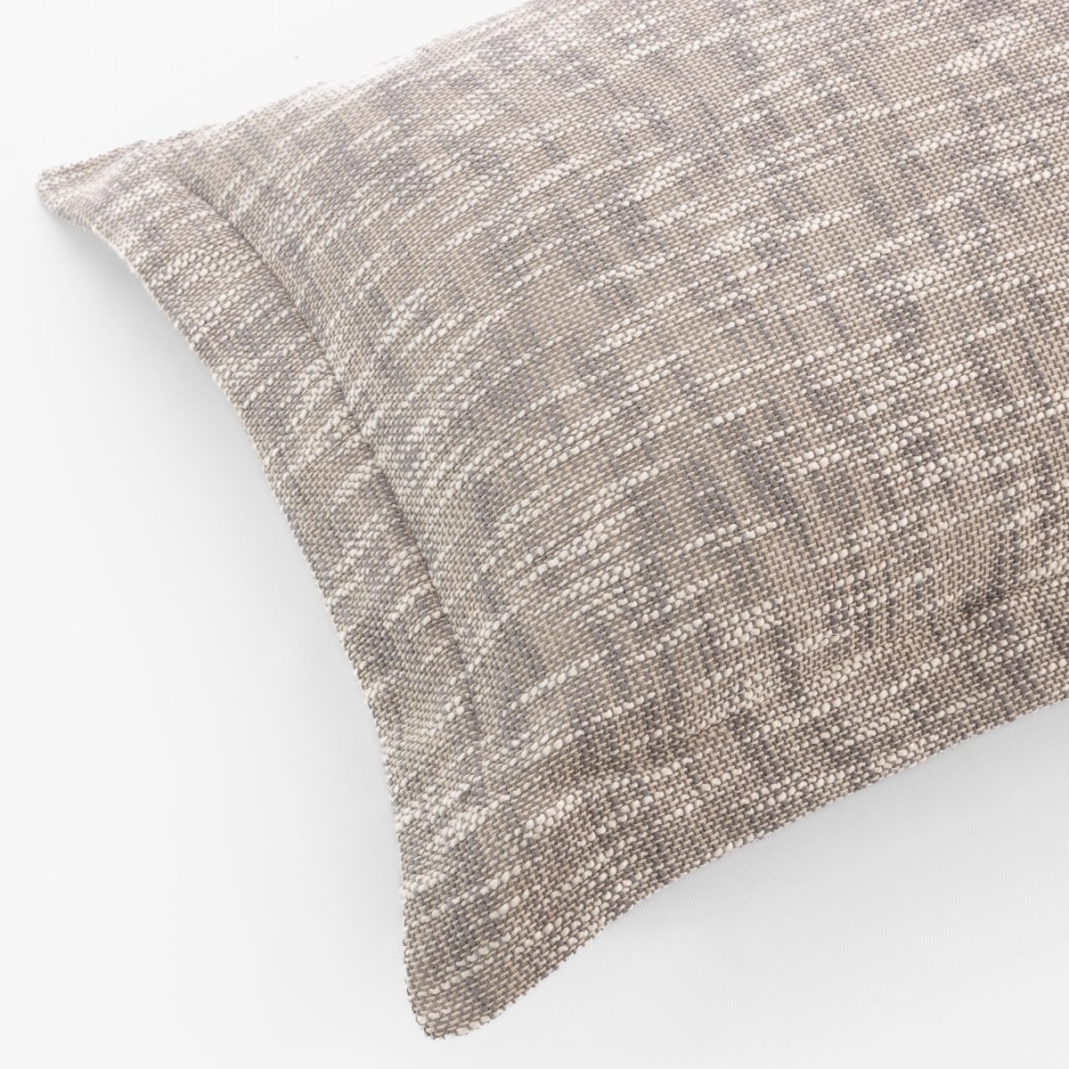 Amity home evol duvet cover   close up of charcoal and light grey textured woven fabric with a subtle speckled pattern