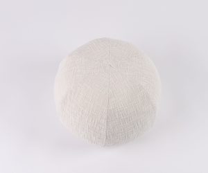 Amity home evol pillow in ivory   textured sphere shape