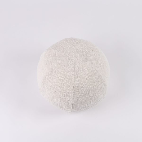 Amity Home Evol Pillow in Ivory - Textured Sphere Shape
