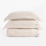 Amity home evol duvet cover in ivory   textured woven pattern