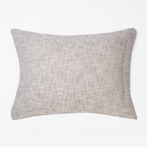 Amity home evol sham in glacier grey   heathered weave