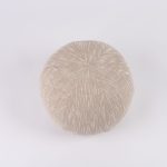 Amity home evol pillow sphere in natural   textured weave