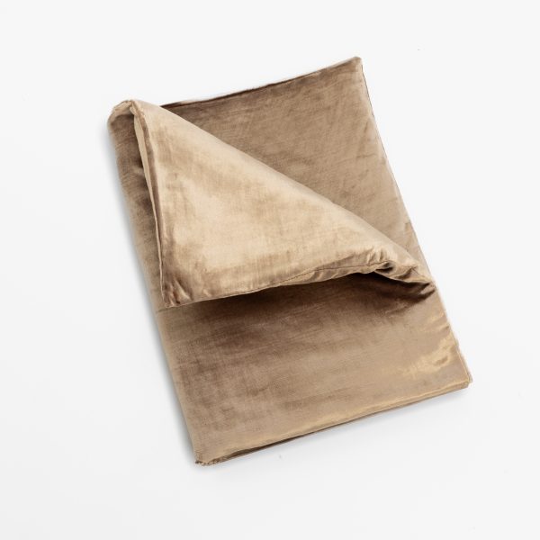Amity home lia rayon velvet duvet cover in caramel   soft velvet sheen