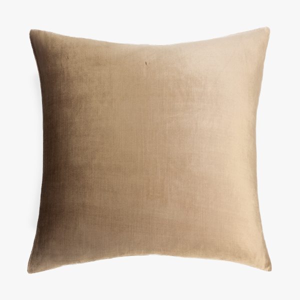 Amity home lia rayon velvet sham in caramel   plush velvet texture