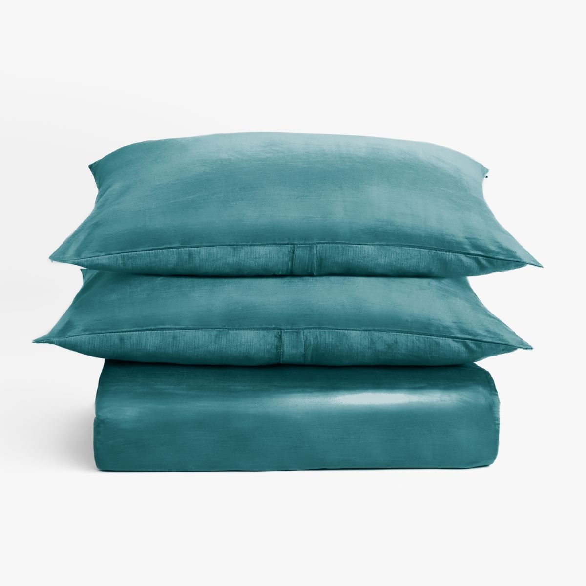 LIA RAYON VELVET DUVET COVER, PEACOCK - Image 1