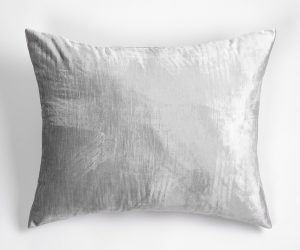 Amity home lia rayon velvet sham in limestone   lustrous velvet texture