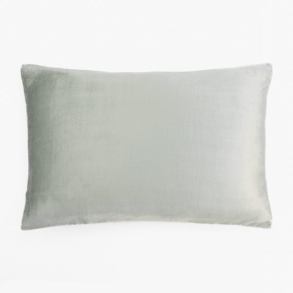 Amity home lia rayon velvet sham in sea glass   soft velvet texture