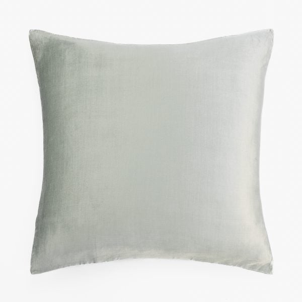 Amity home lia rayon velvet sham in sea glass   plush velvet texture