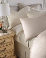Lia Rayon Velvet Duvet Cover, Oyster - Image 2